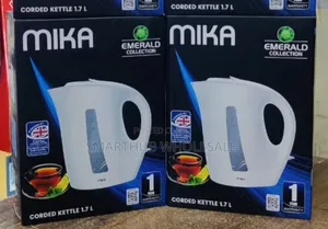 Mika Kettle, MKT1005W, 1.7L, Plastic, Corded, Open Element,