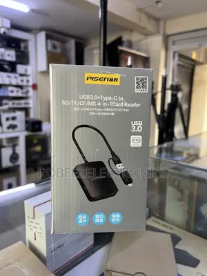 PISEN USB 3.0 4-in-1 Card Reader for SD, MicroSD/CF/TF/MS + Type C