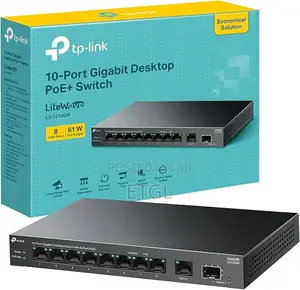 TP-Link TL-SG1210P 10-Port Gigabit Desktop Switch With 8-Port PoE+