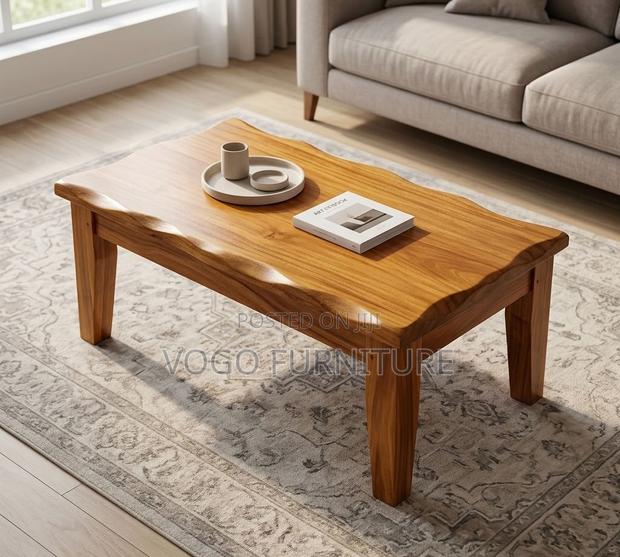 Coffee Table; Stylish Rectangular Wooden Coffee Table - thumbnail 8
