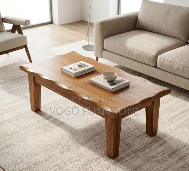 Coffee Table; Stylish Rectangular Wooden Coffee Table - thumbnail 9