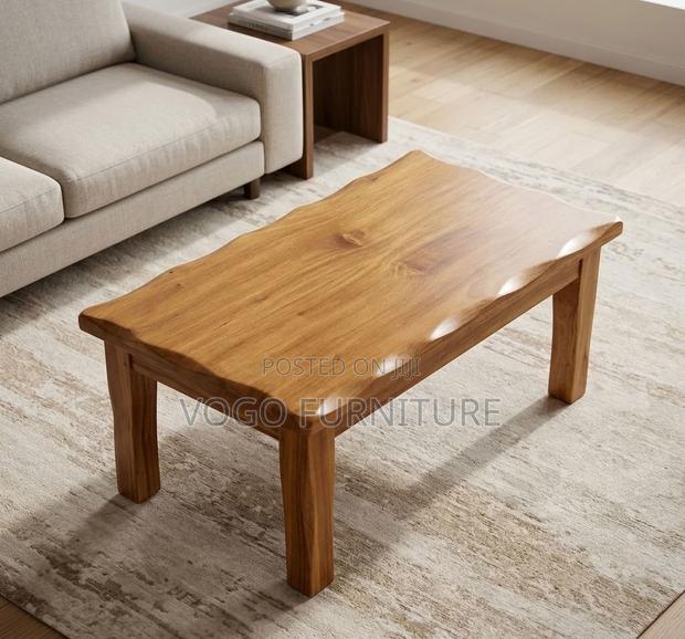 Coffee Table; Stylish Rectangular Wooden Coffee Table - thumbnail 11