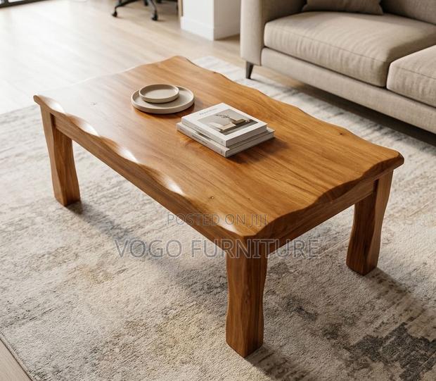 Coffee Table; Stylish Rectangular Wooden Coffee Table - thumbnail 13