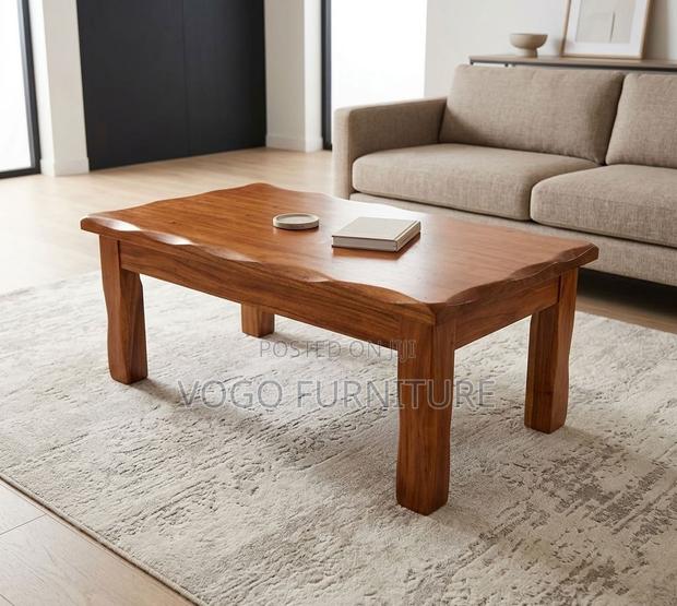Coffee Table; Stylish Rectangular Wooden Coffee Table - thumbnail 14