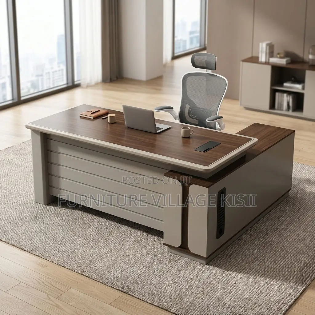 180CM Office Table With Side Return- Multicoloured