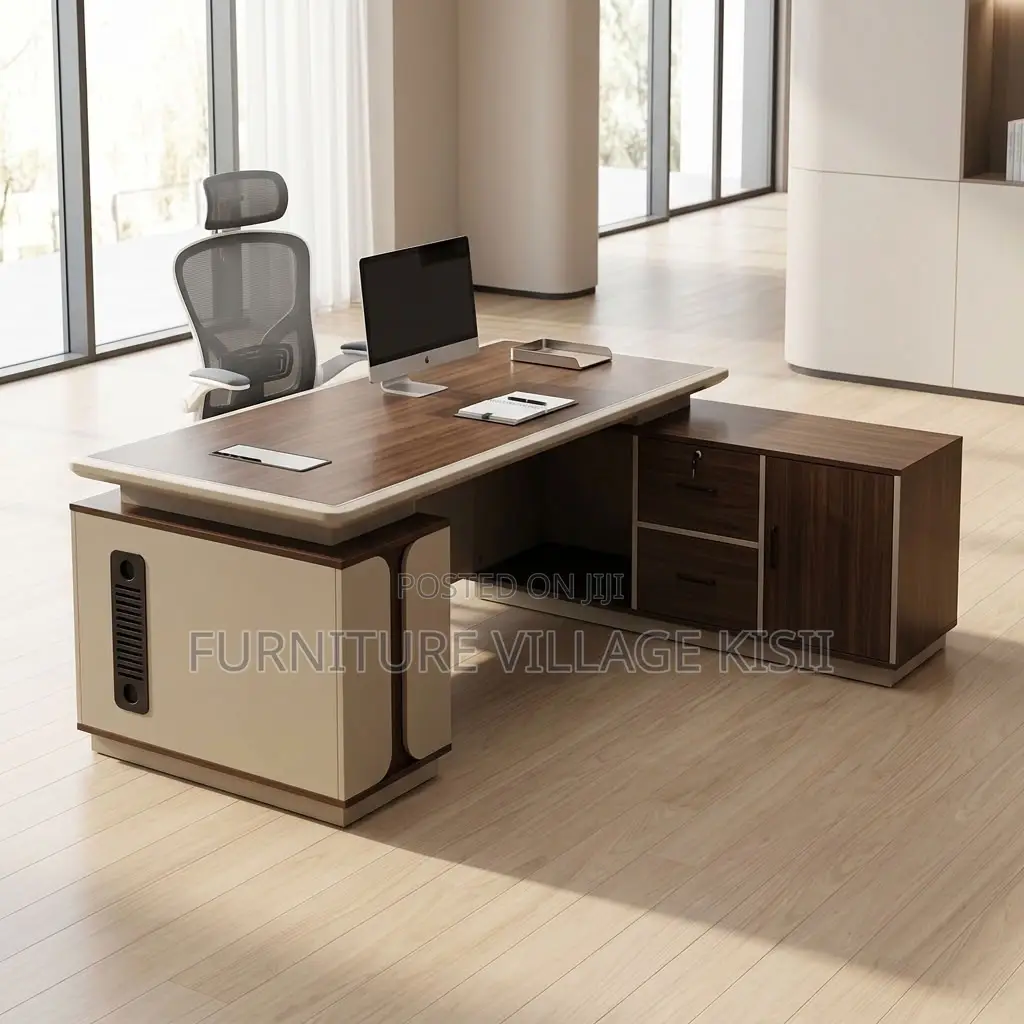 180CM Office Table With Side Return- Multicoloured