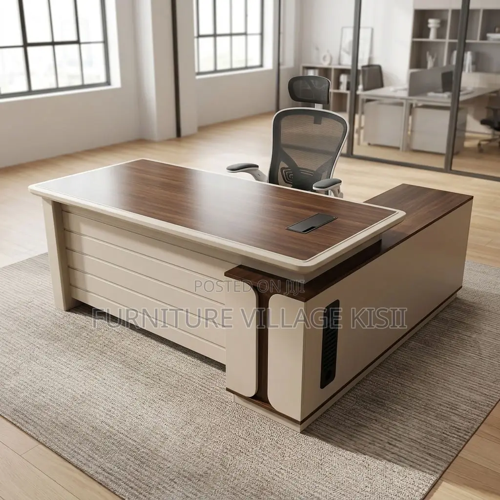 180CM Office Table With Side Return- Multicoloured