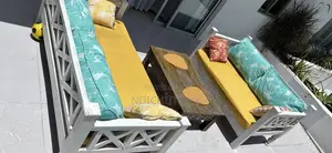 Outdoor Patio Set (2 Daybeds + Coffee Table + Cushions)