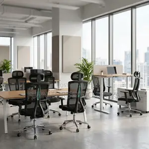 Office Chair : Black Mesh Ergonomic High-Back Task Chair