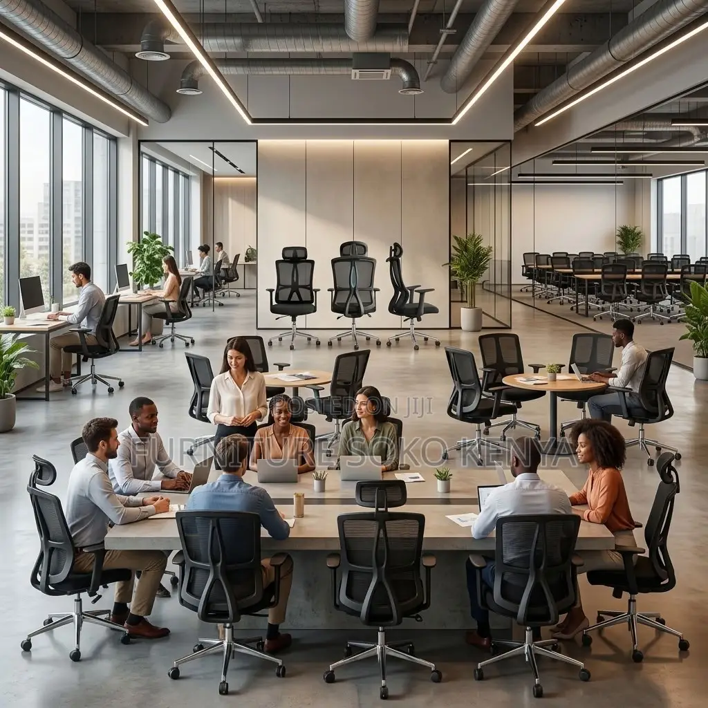 Office Chair : Black Mesh Ergonomic High-Back Task Chair