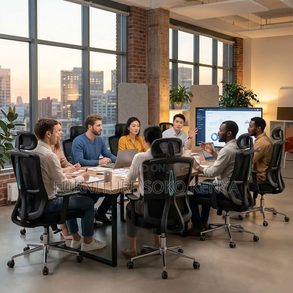 Office Chair : Black Mesh Ergonomic High-Back Task Chair
