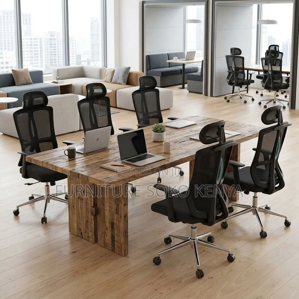 Office Chair : Black Mesh Ergonomic High-Back Task Chair