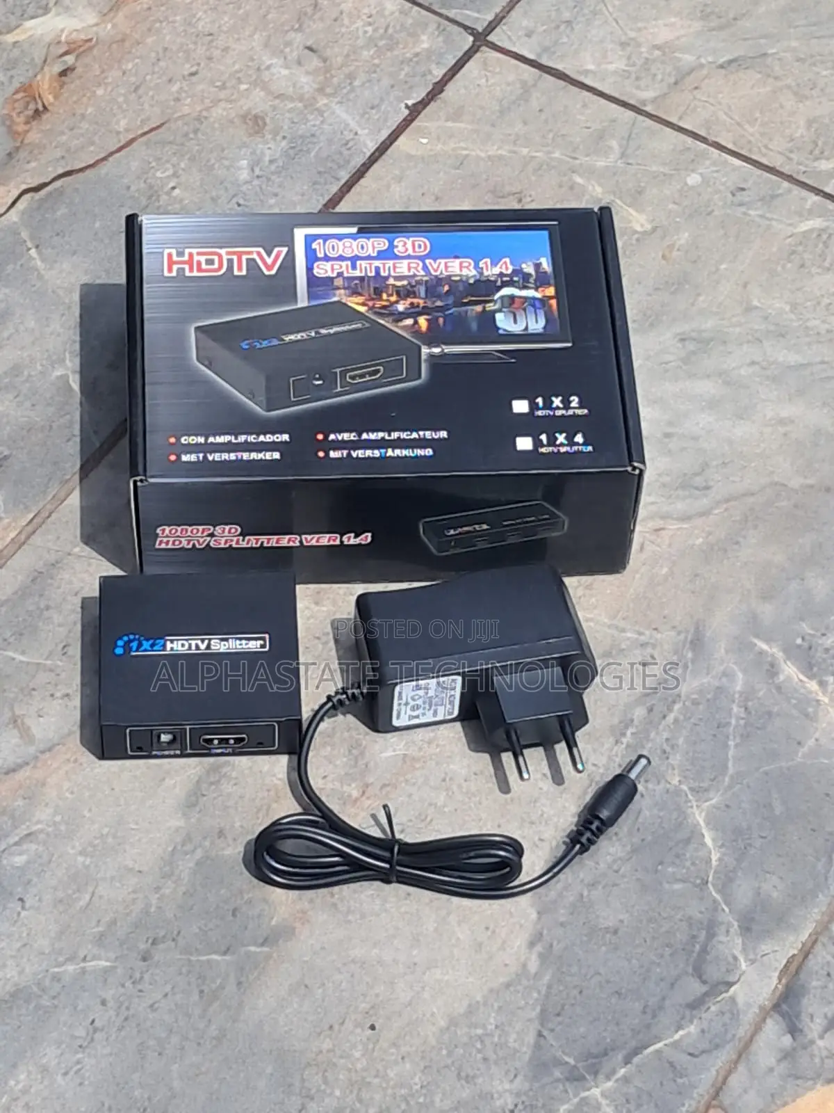 HDMI Splitter 1x2 With Signal Amplifier and Power Supply