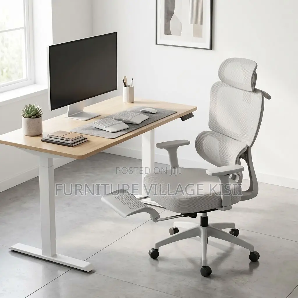 Executive Orthopedic Office Chair With Footrest