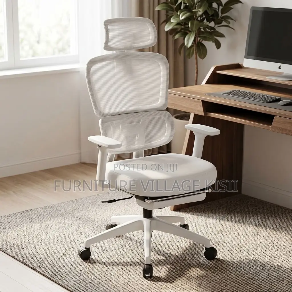 Executive Orthopedic Office Chair With Footrest