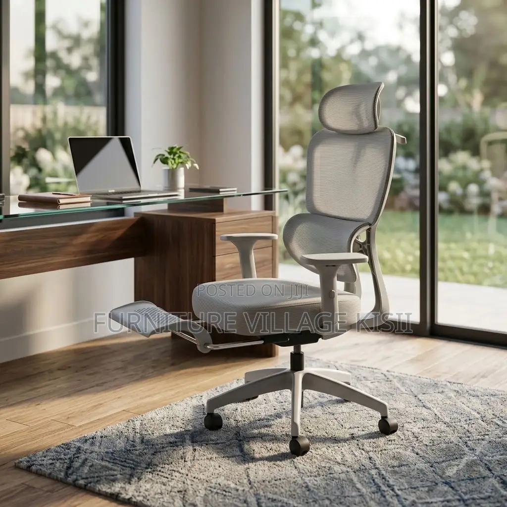 Executive Orthopedic Office Chair With Footrest