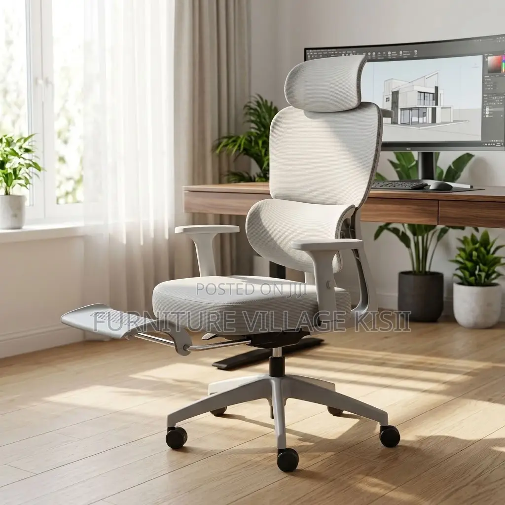 Executive Orthopedic Office Chair With Footrest