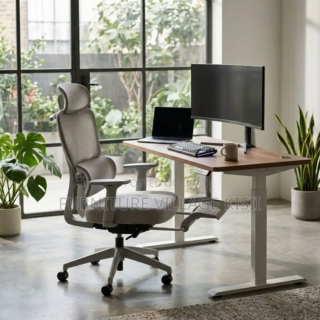 Executive Orthopedic Office Chair With Footrest