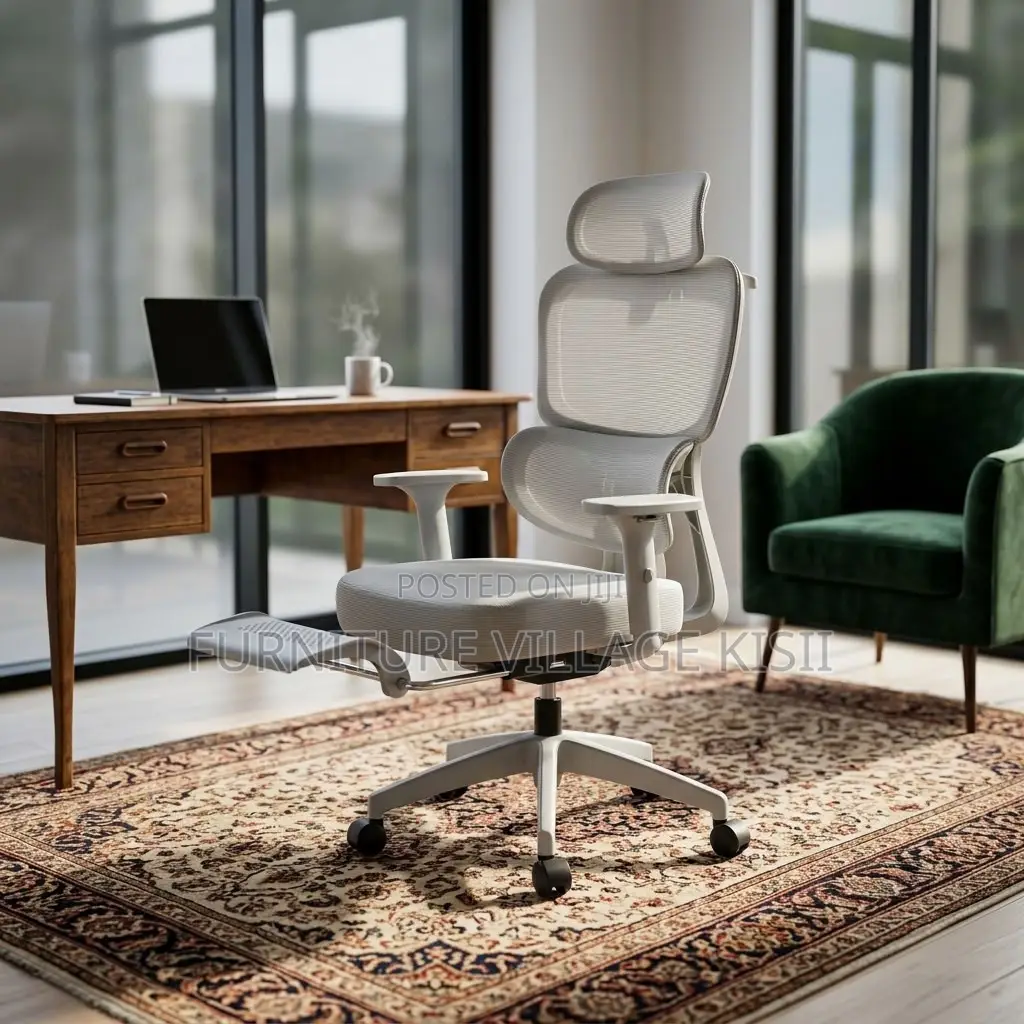 Executive Orthopedic Office Chair With Footrest