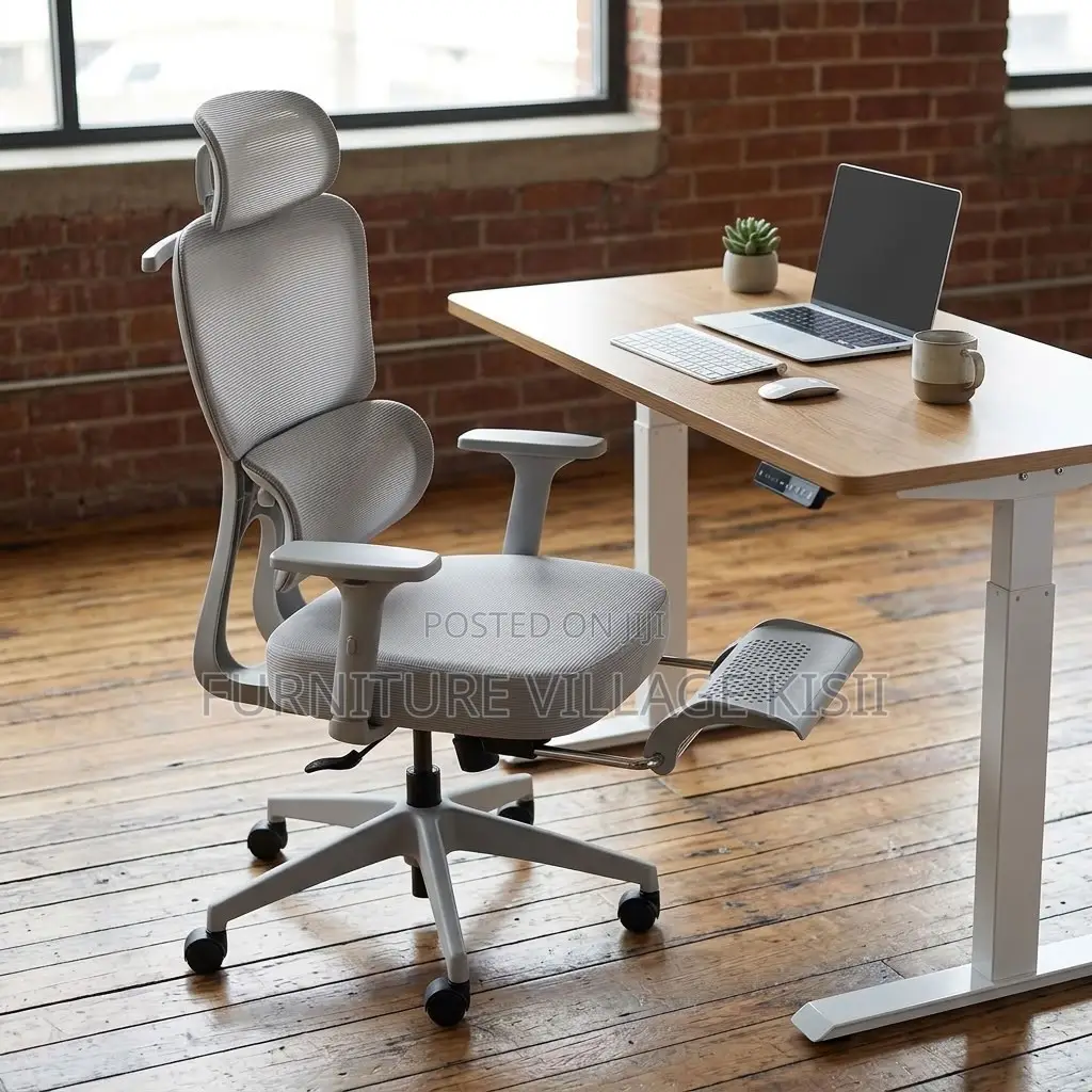 Executive Orthopedic Office Chair With Footrest