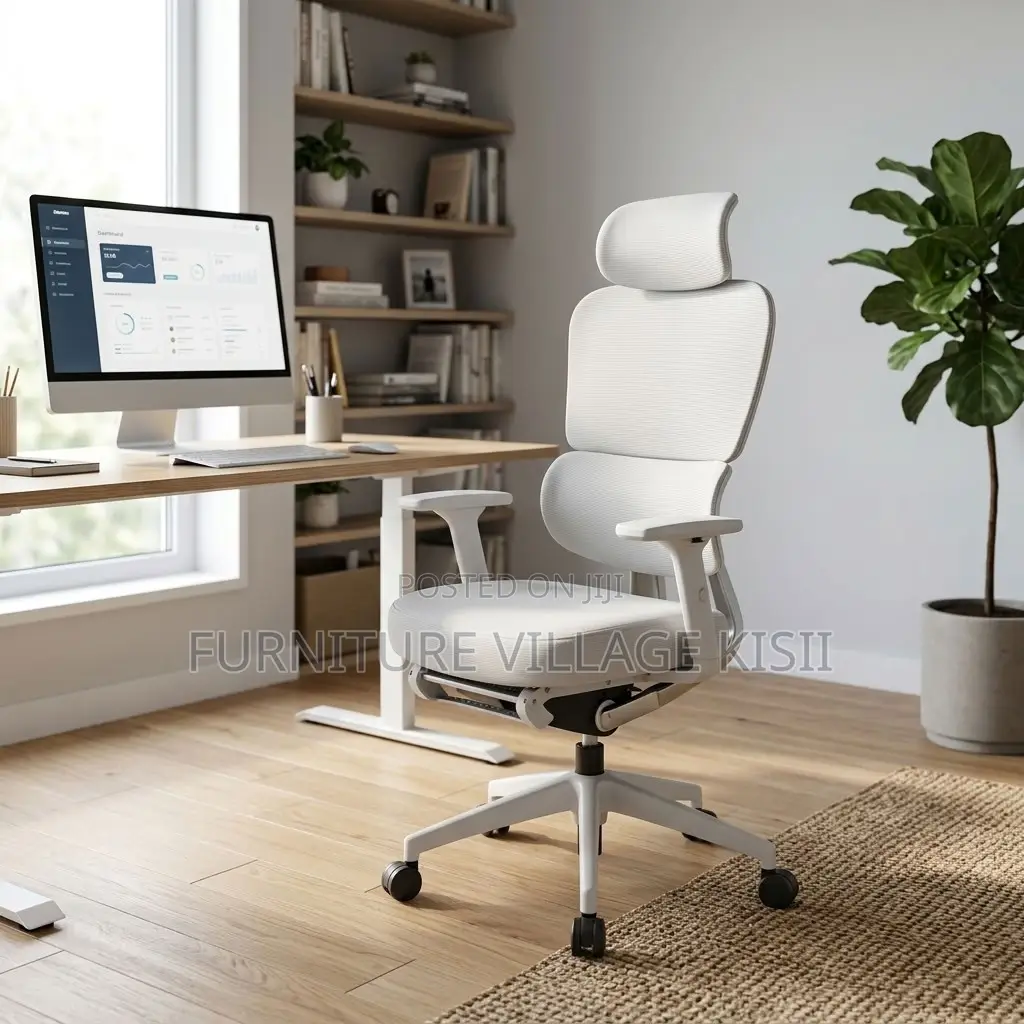 Executive Orthopedic Office Chair With Footrest