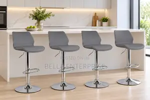 Grey Adjustable Bar Stools Give Your Kitchen or Home Bar Modern Touch