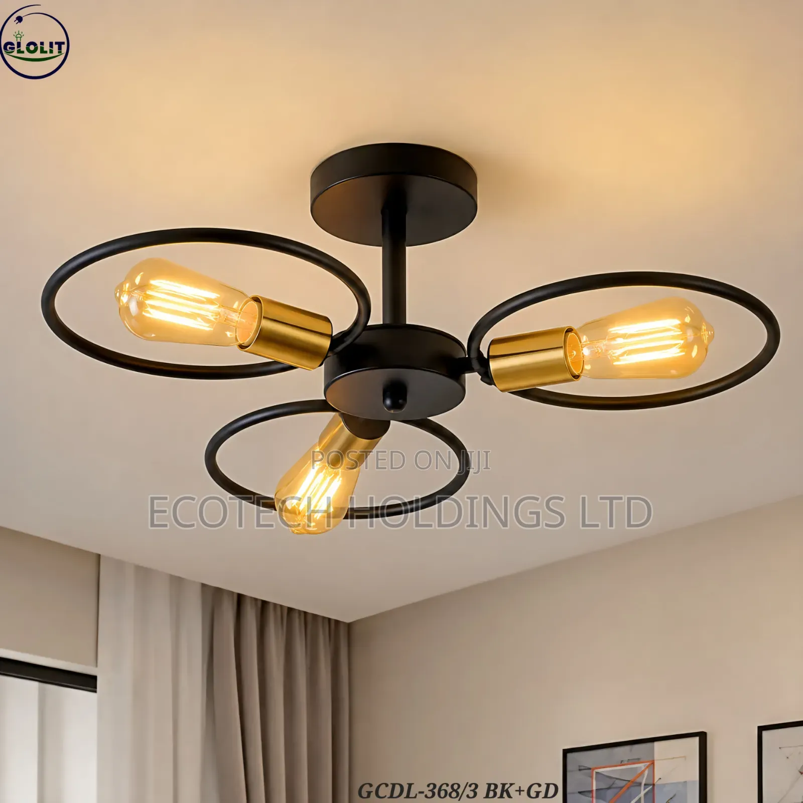 Modern 3 Side Ceiling Light