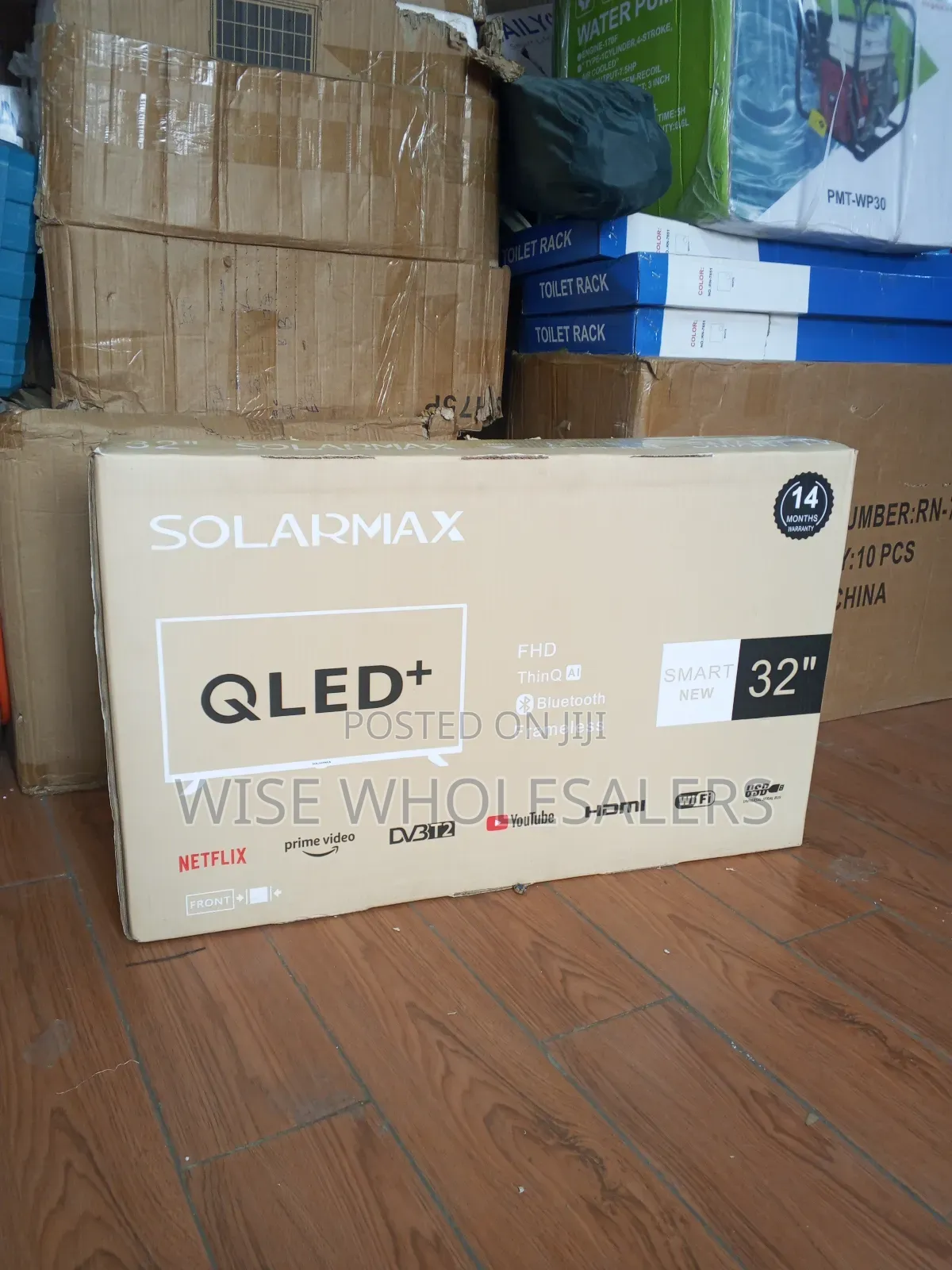 32-Inch Solarmax QLED+ Smart Android Frameless LED TV.