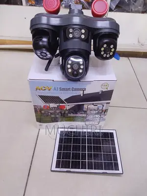 4G Solar AOV CCTV Camera With fourLens Monitoring