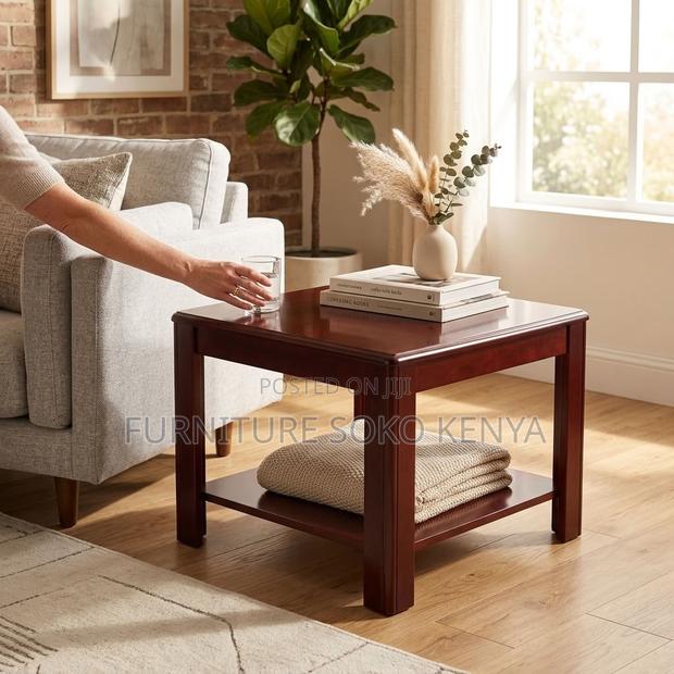 Coffee Table : Square Mahogany Coffee Table - thumbnail 8