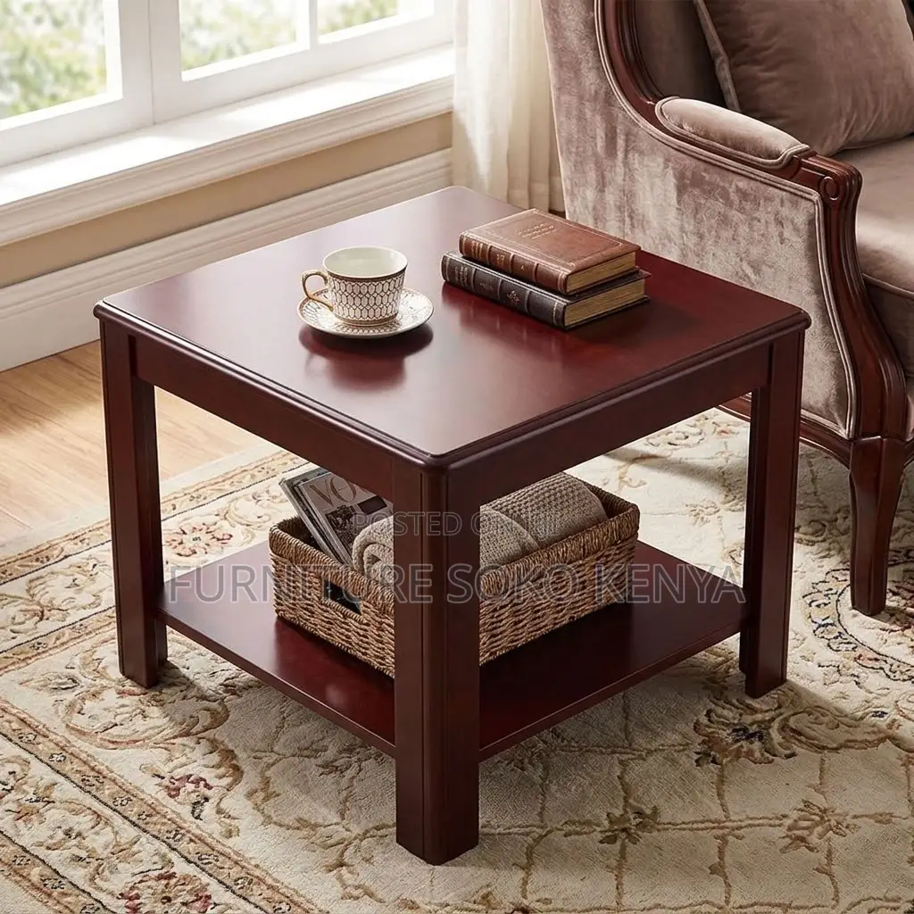 Coffee Table : Square Mahogany Coffee Table