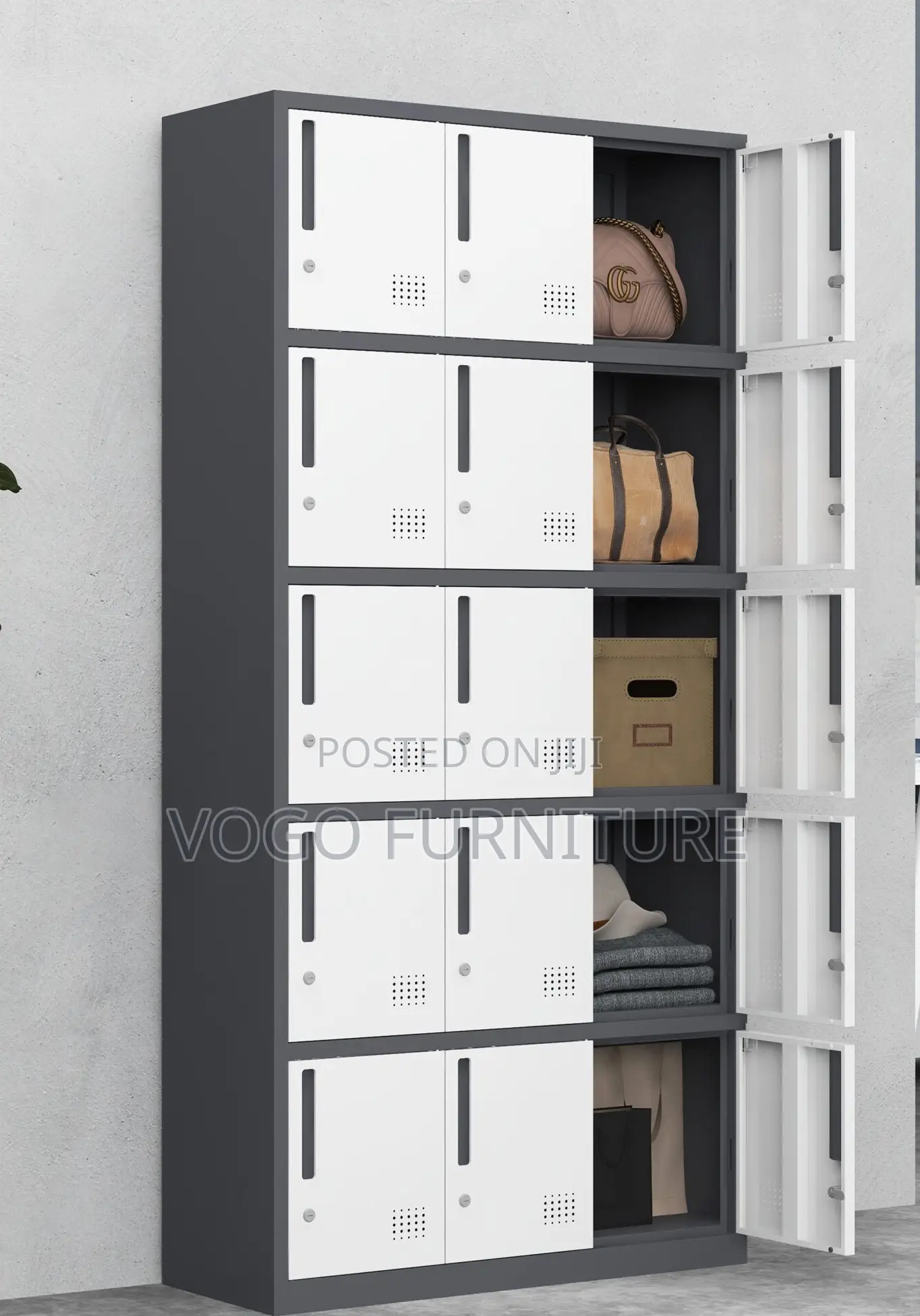 Office Locker; 15 Compartment Office Storage Locker Cabinet