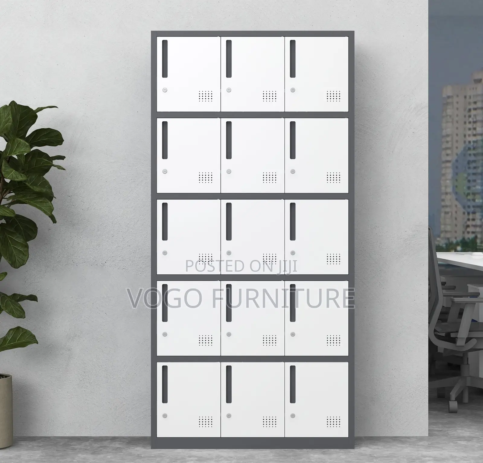 Office Locker; 15 Compartment Office Storage Locker Cabinet