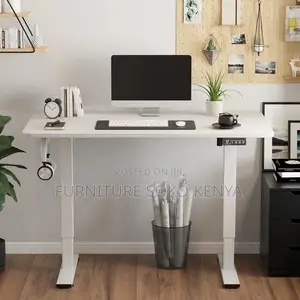 Standing Desk : 1.2M White Electric Height-Adjustable Standing Desk