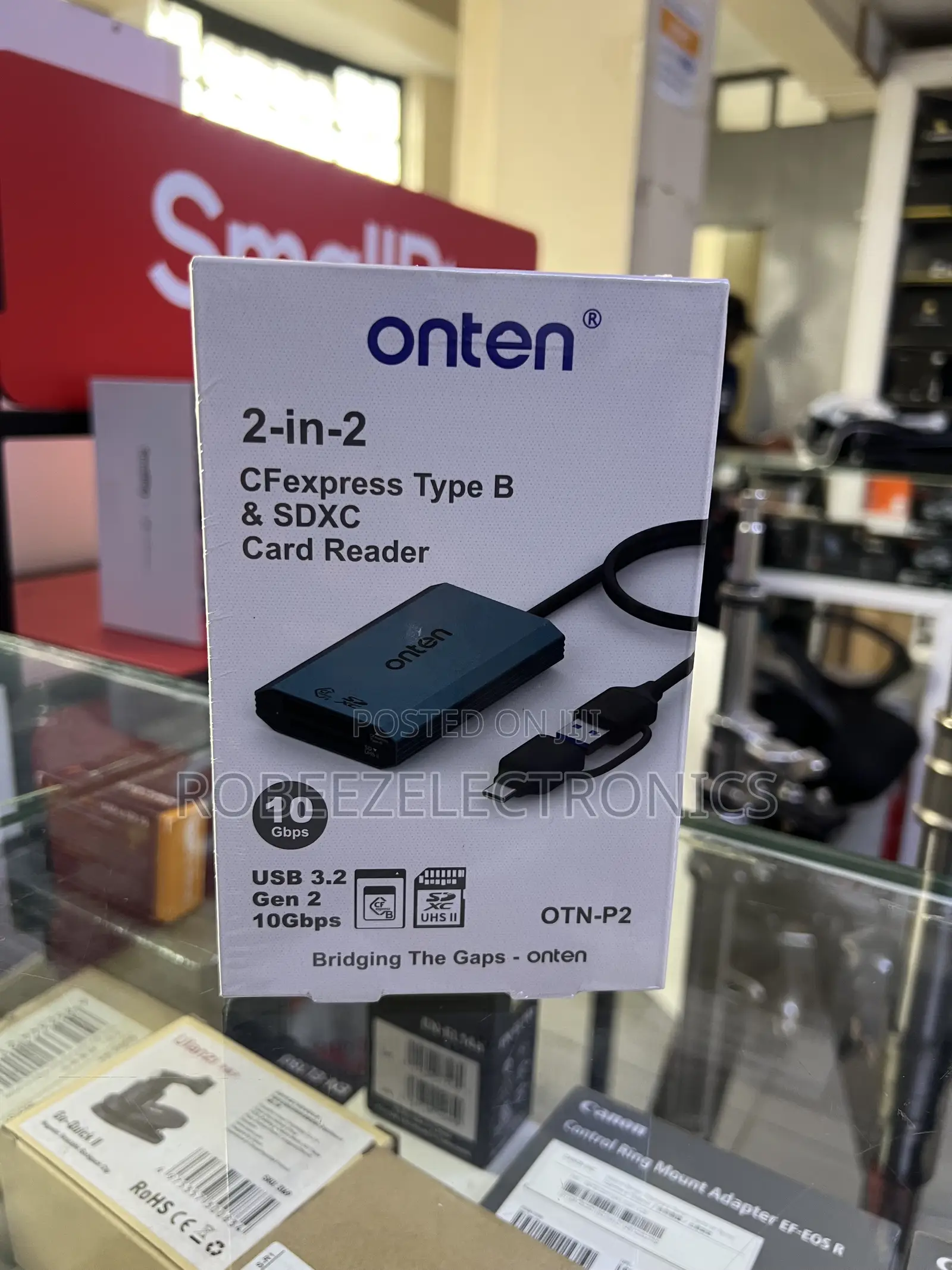 ONTEN CFExpress Type B & UHS II SDXC 2 in 1 Card Reader