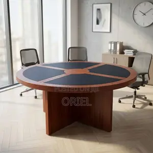 Office Boardroom Table : Four-Person Circular Boardroom Meeting Table