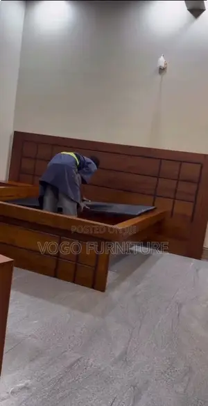 Bed Frame; Premium King Size Mahogany Bed Frame