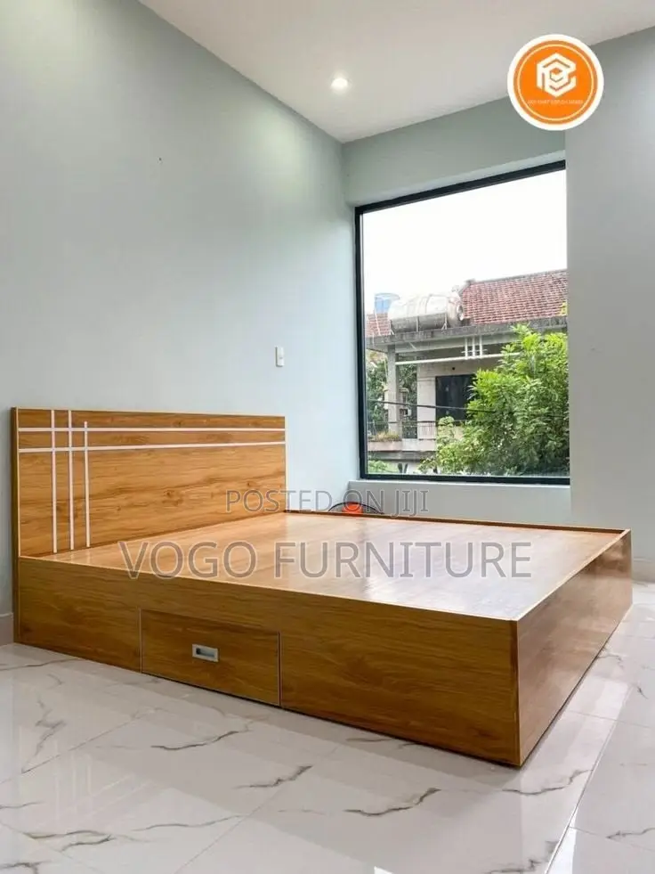 Bed Frame; Premium King Size Mahogany Bed Frame