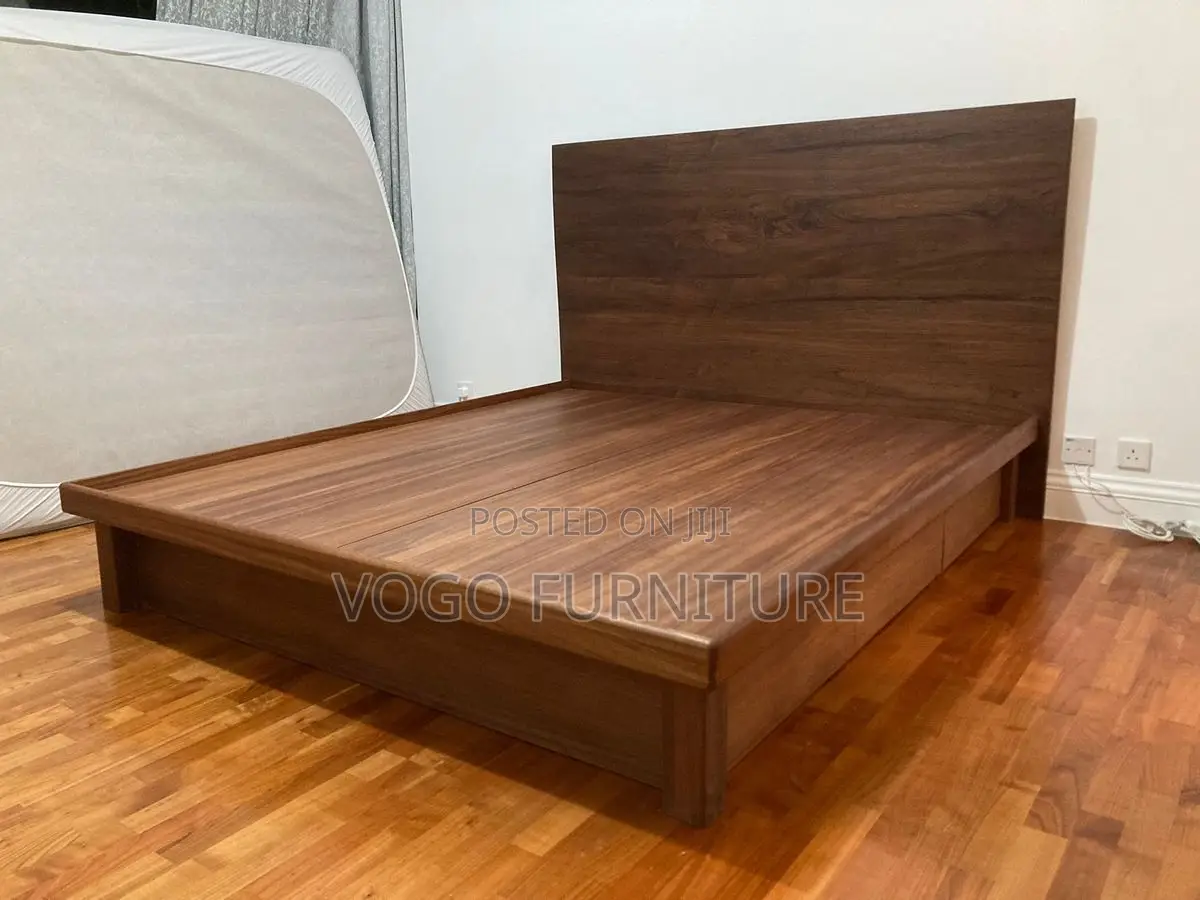 Bed Frame; Premium King Size Mahogany Bed Frame