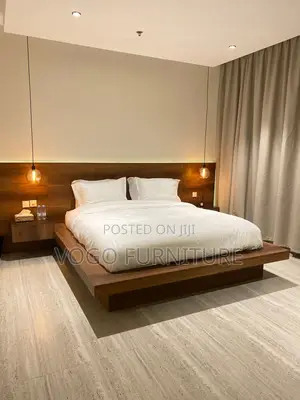Bed Frame; Premium King Size Mahogany Bed Frame