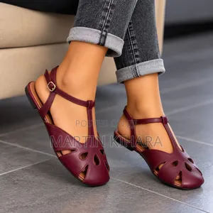 Ladies Leather Open Shoes (Size 37-41)