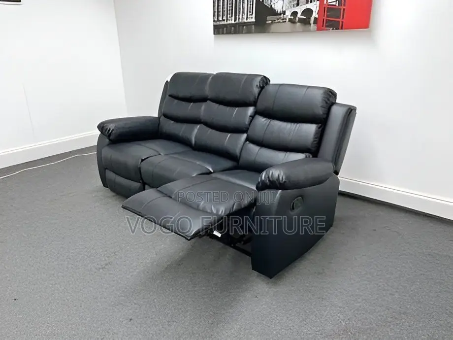 Sofa Set; 3+2+1 Leather Reclining Sofa Set for Home