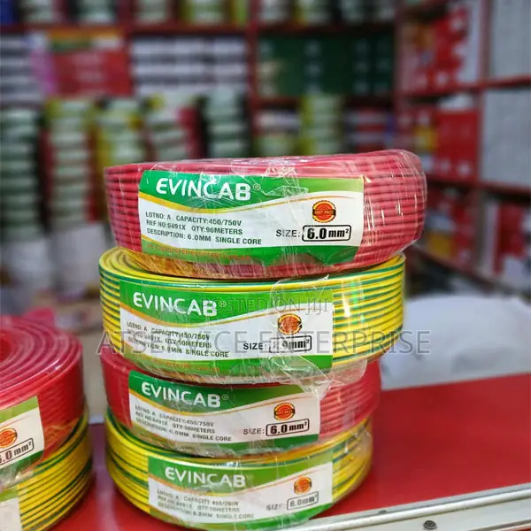 6.0mm Single-Core EVIN Electrical Cable – Copper-Coated