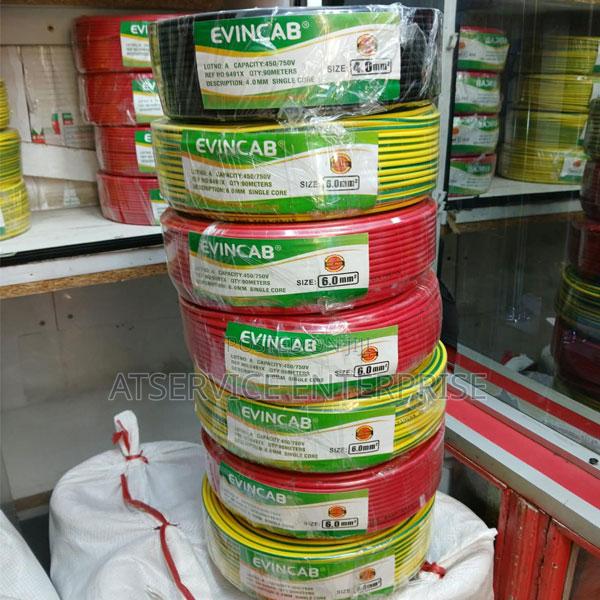 EVIN 6mm Copper-Coated Single-Core Wire for Electrical Installation - main view