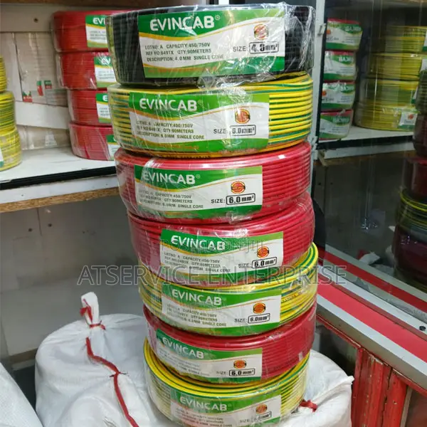 EVIN 6mm Copper-Coated Single-Core Wire for Electrical Installation