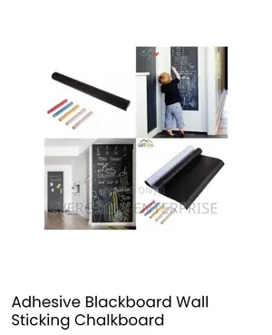 Adhesive Black Board Paper With 5 Chalks 90×200cm