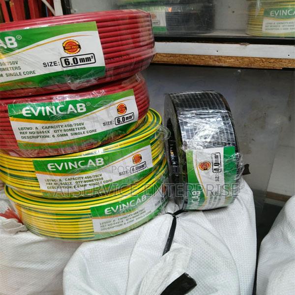 Genuine EVIN 6.0mm Single-Core Cable for Electrical Installation Work - main view