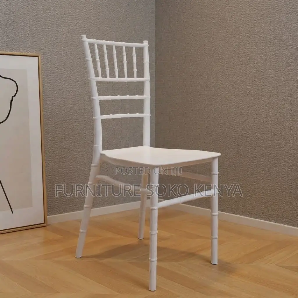 Home Chairs; High Backrest White Stackable Events Chair