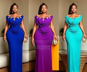 Ladies Off Shoulder Maxi Dress – Elegant Evening and Party Gown