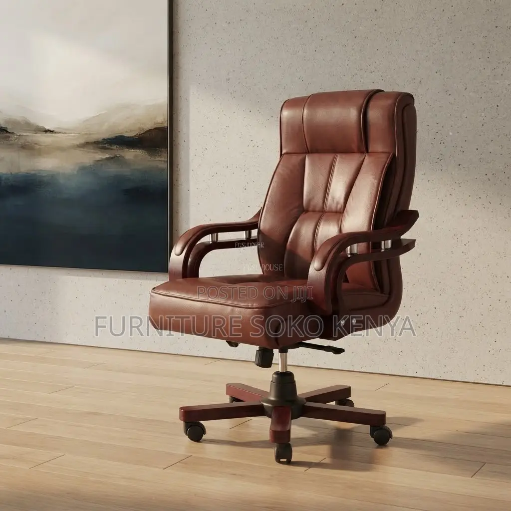 Office Chairs; Bliss Executive Brown Leather Chair